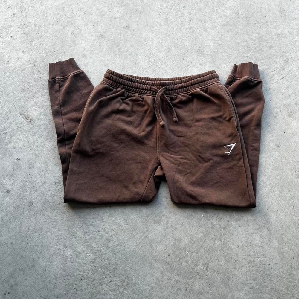 Brown Gymshark Joggers Essential